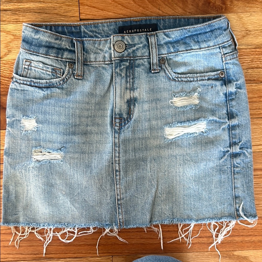 Aeropostale Blue Mini Pencil Skirt Casual